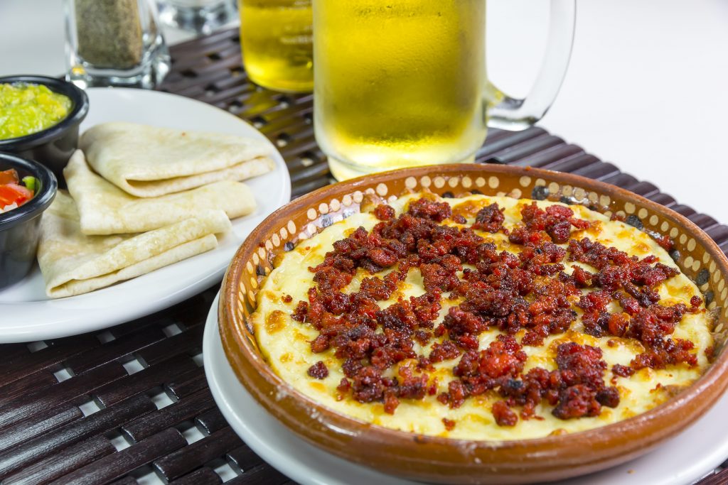 Specialty Mexican food- chorizo queso fundido