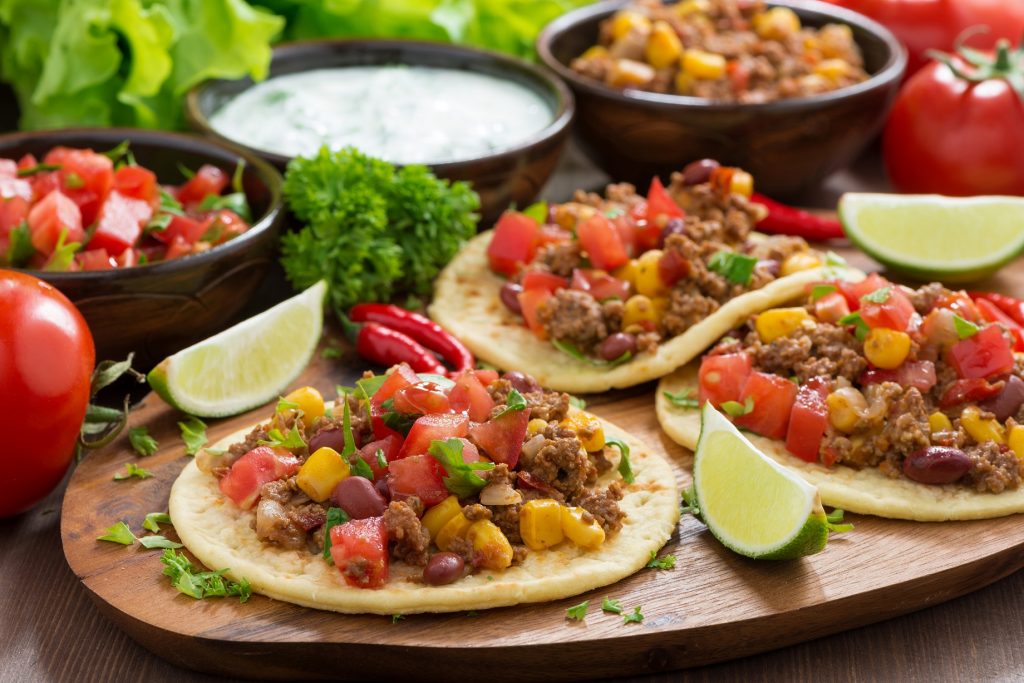 Tacos made with specialty Mexican meat