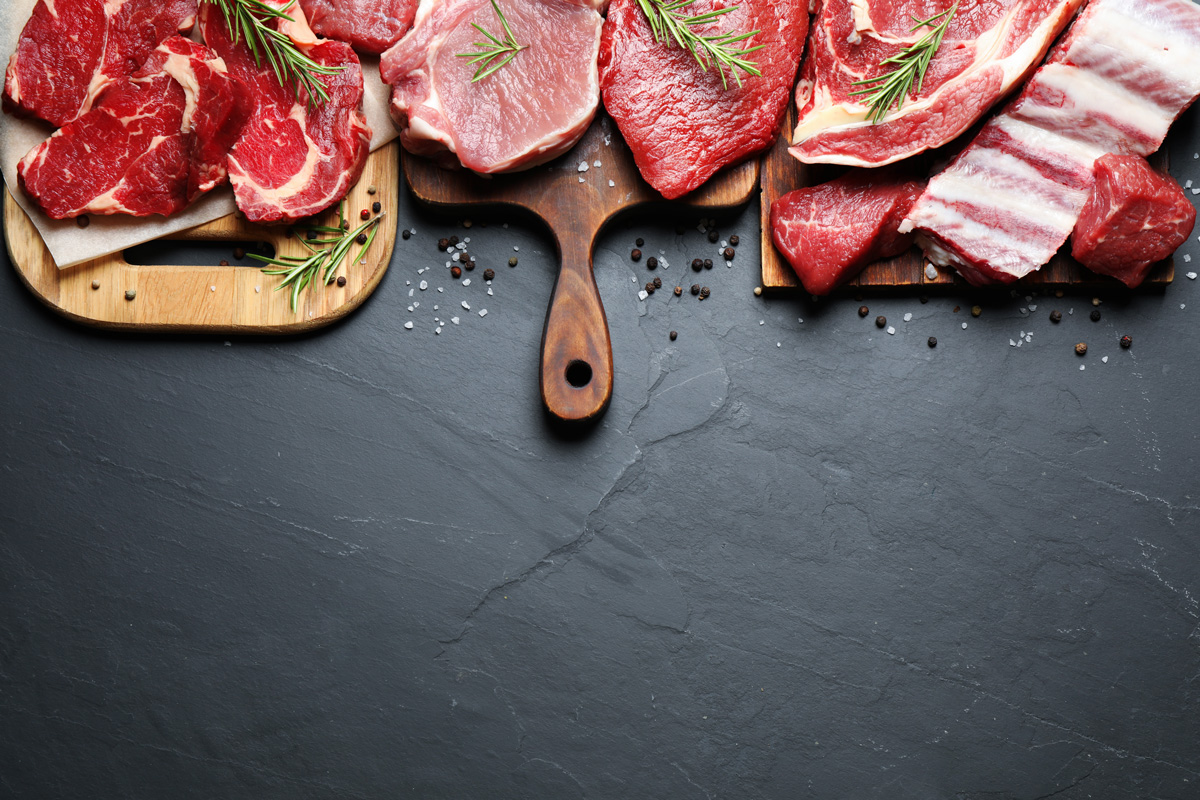 Mexican meats in El Paso against a black background.